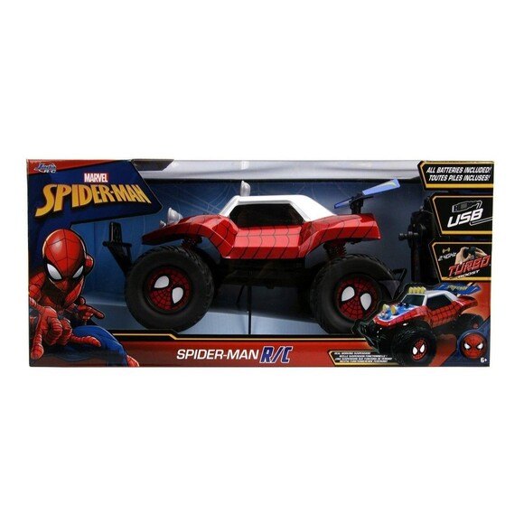 Jada Toys Marvel Spider-Man Buggy Remote Control Vehicle 1:14 Scale - Glossy Red - Picture 1 of 5